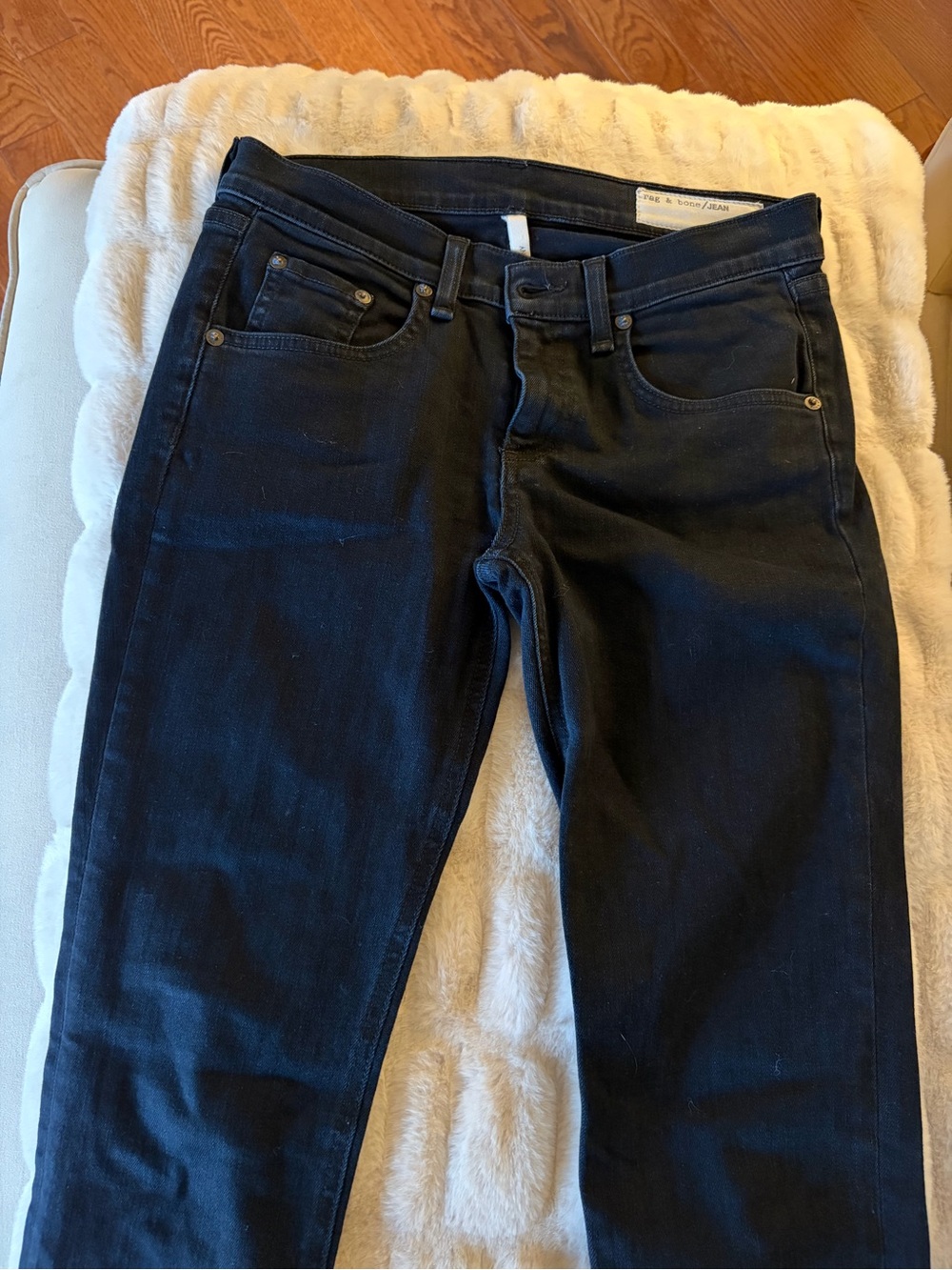 rag & bone Dark Black Skinny Jeans